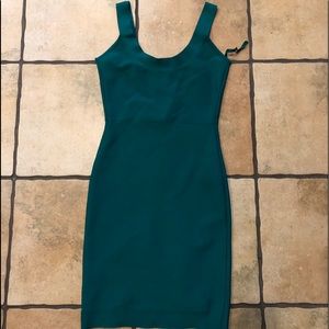 Semi formal green fitted dress